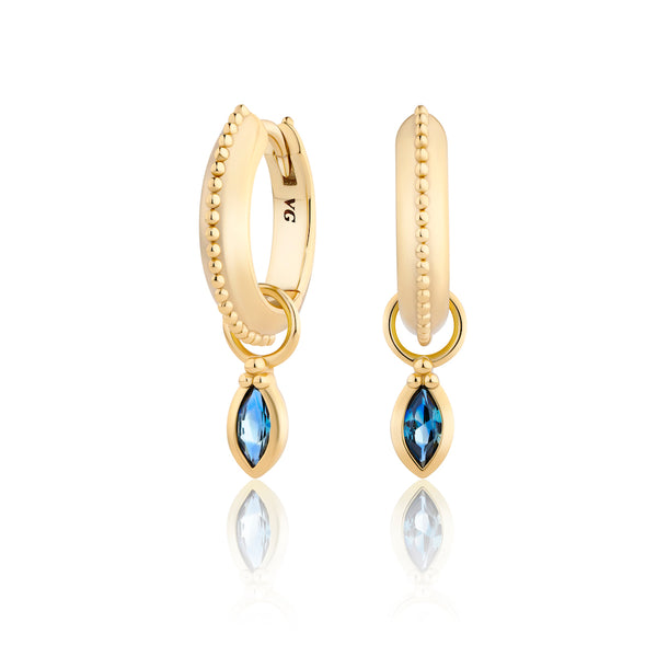 Ishani Sapphire Hoops | 14ct Gold Vermeil