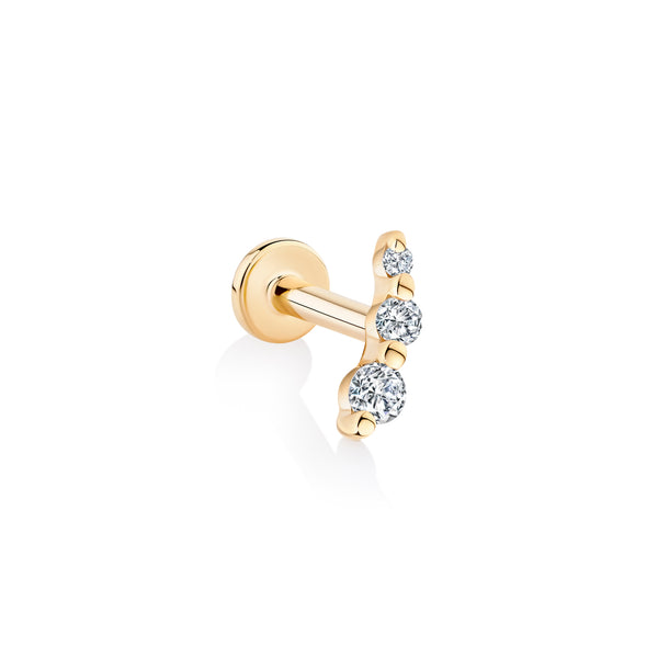 Wren Piercing Earring | Diamond & 14ct Gold