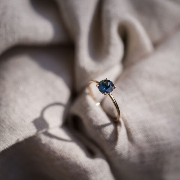Australian Sapphire Gold Ring, Engagement Ring, Online Jewellery