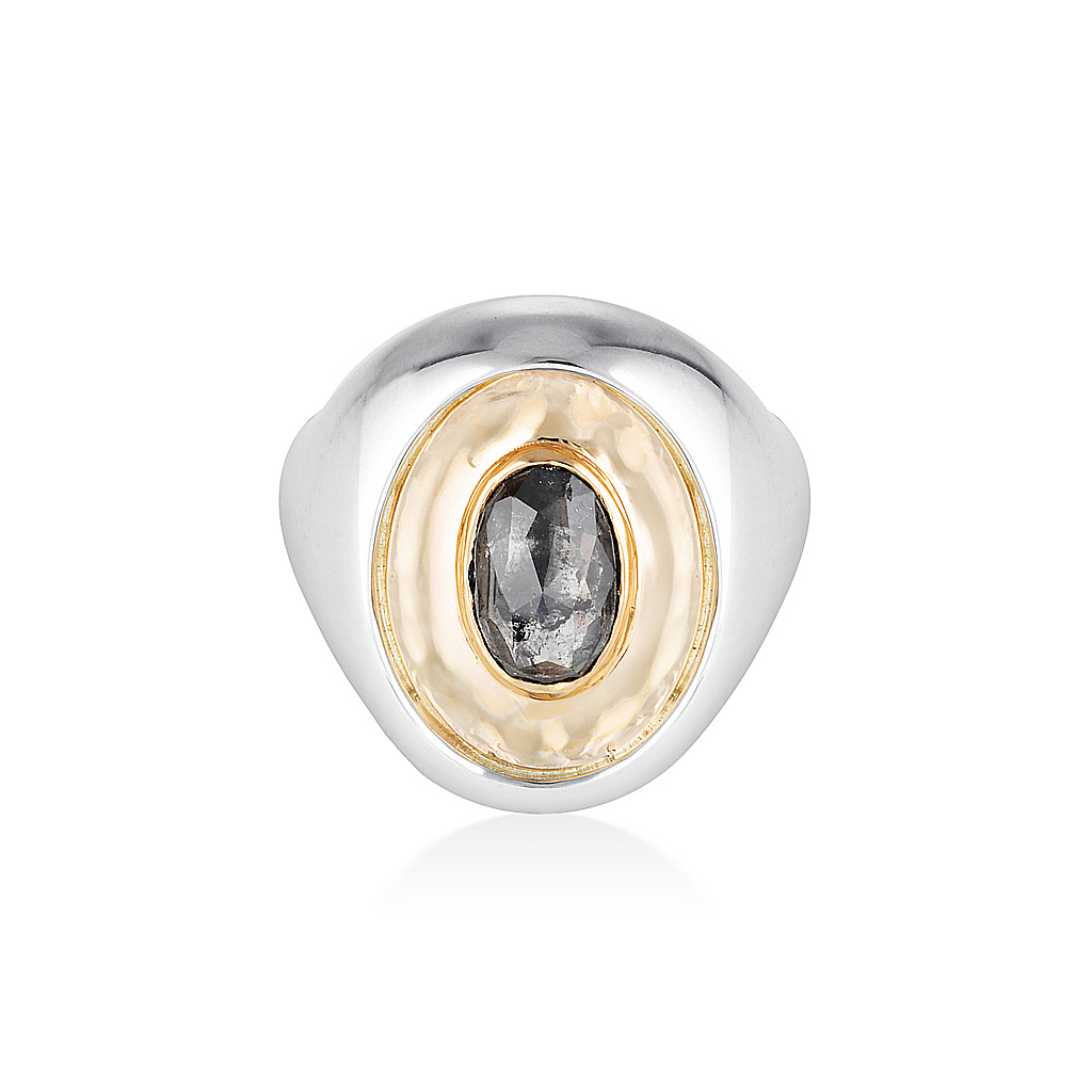 Signet Ring, Salt and Pepper Engagement Ring, Online Jewellery