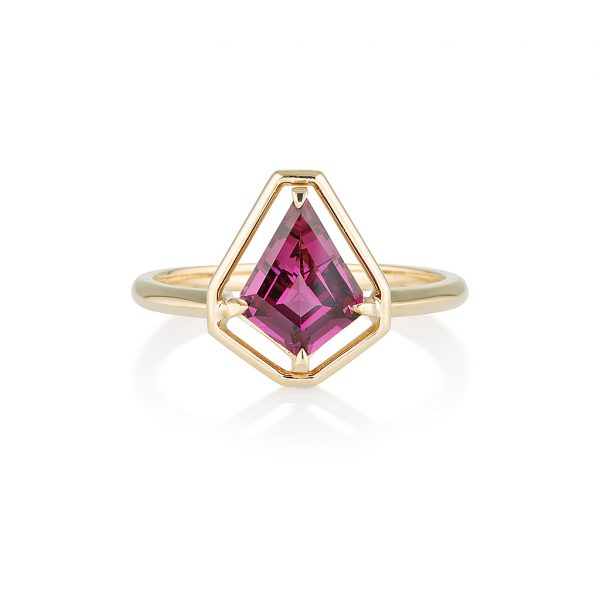 Garnet Gold Ring, Engagement Ring, Online Jewellery