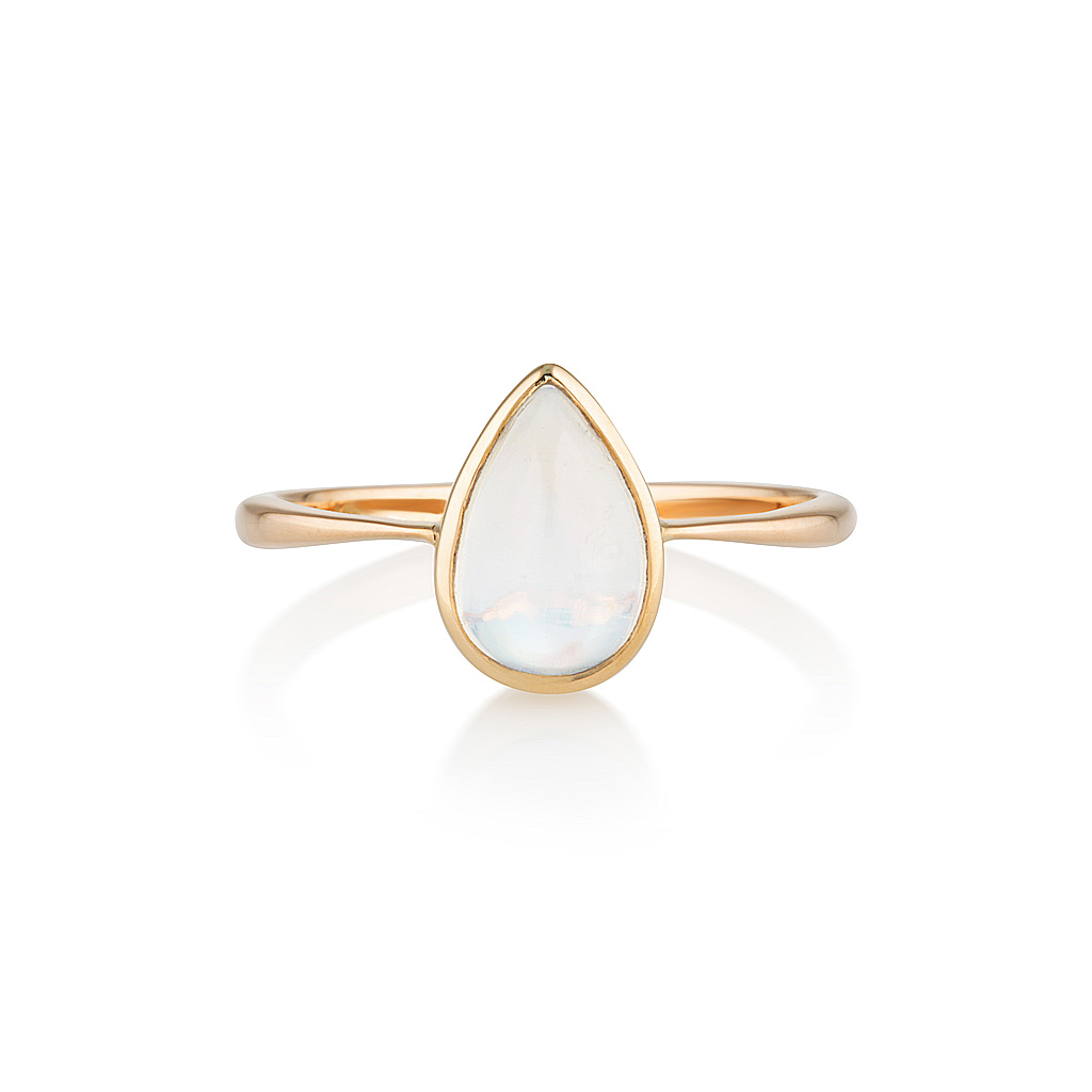 Moonstone Gold Ring, Engagement Ring, Online Jewellery