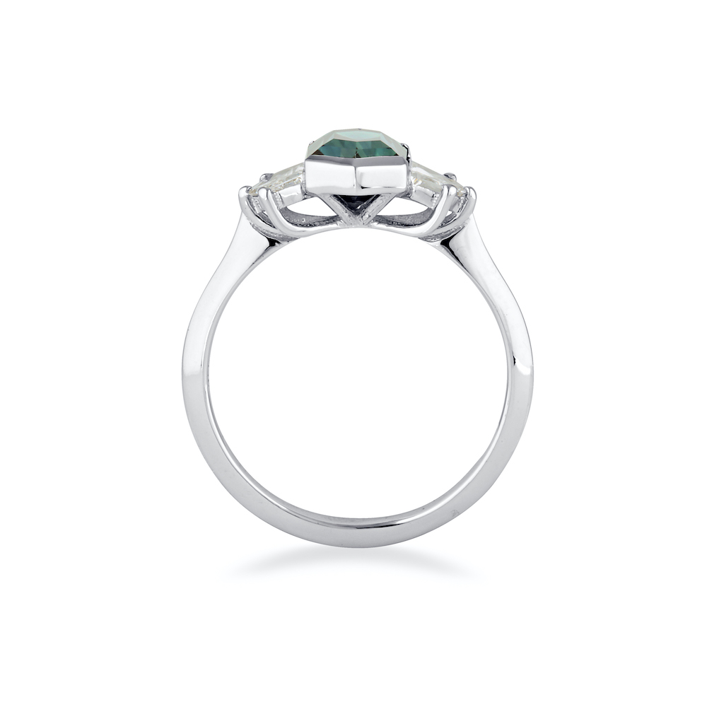 Australian Sapphire Diamond Ring