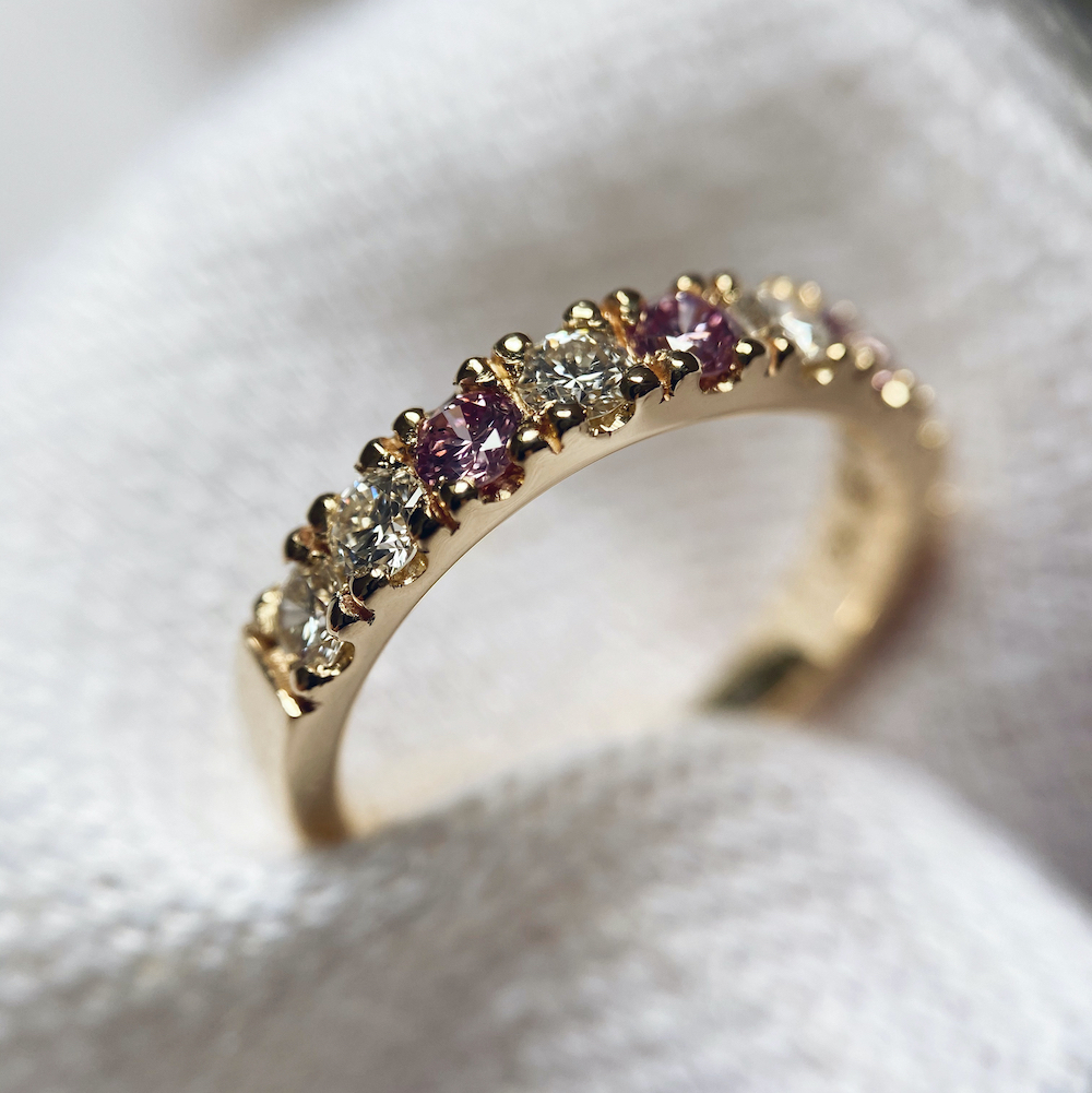 Remodelled Wedding Ring | Diamonds & 14k Yellow Gold
