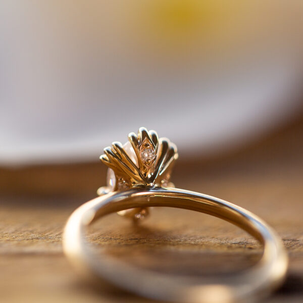 Fleur Oval Diamond Engagement Ring