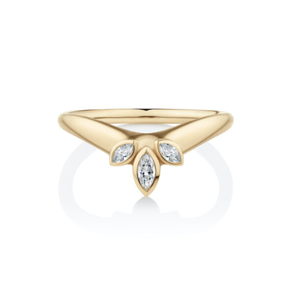 Marquise Diamond Wedding Ring Violet Gray
