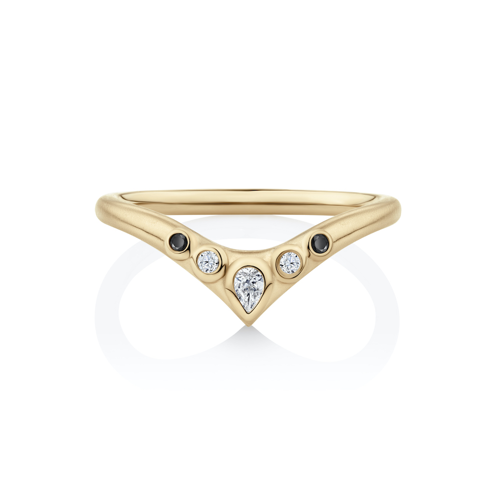 Zaria Diamond Wedding Ring Violet Gray