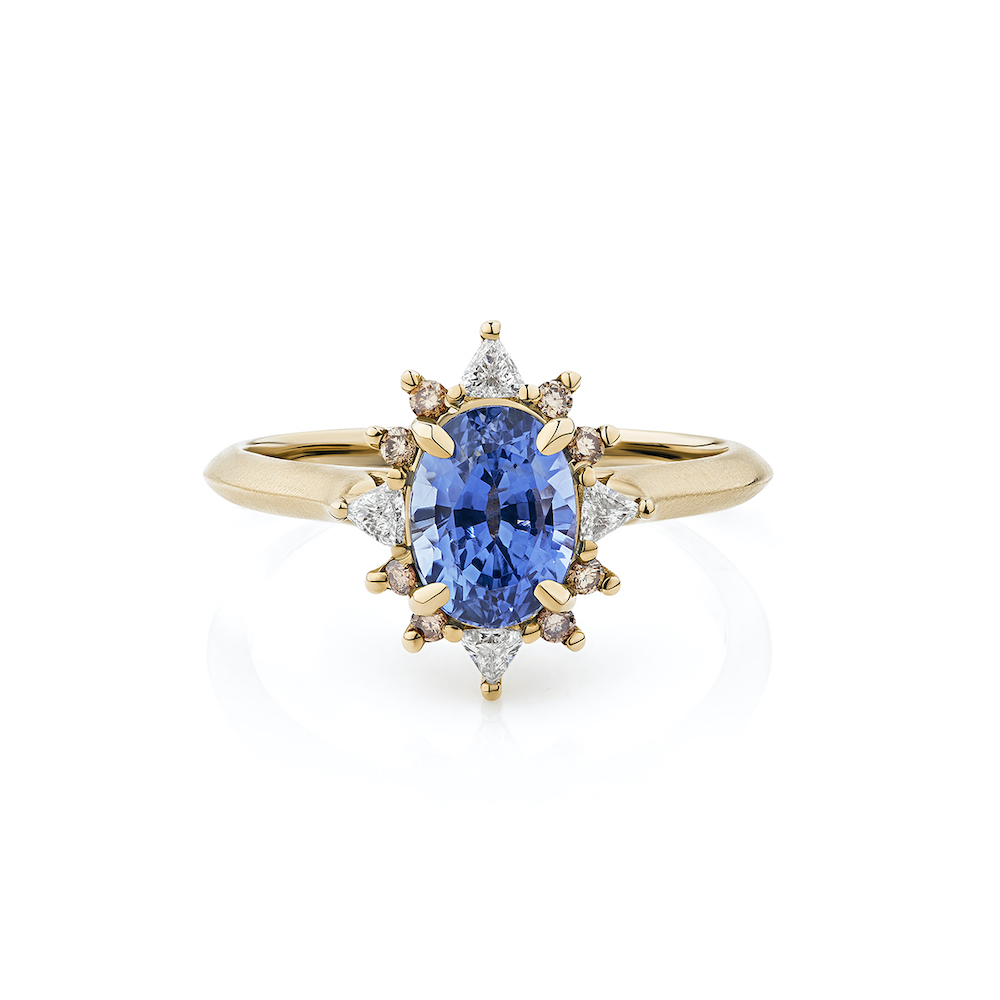 Ceylon Sapphire Diamond Ring