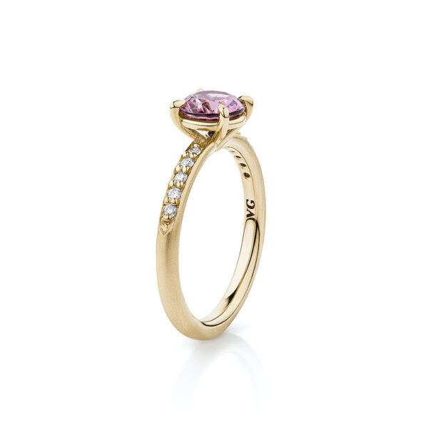 Pink Garnet Diamond Ring