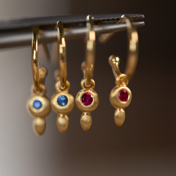 Ruby 9kt Gold Earrings