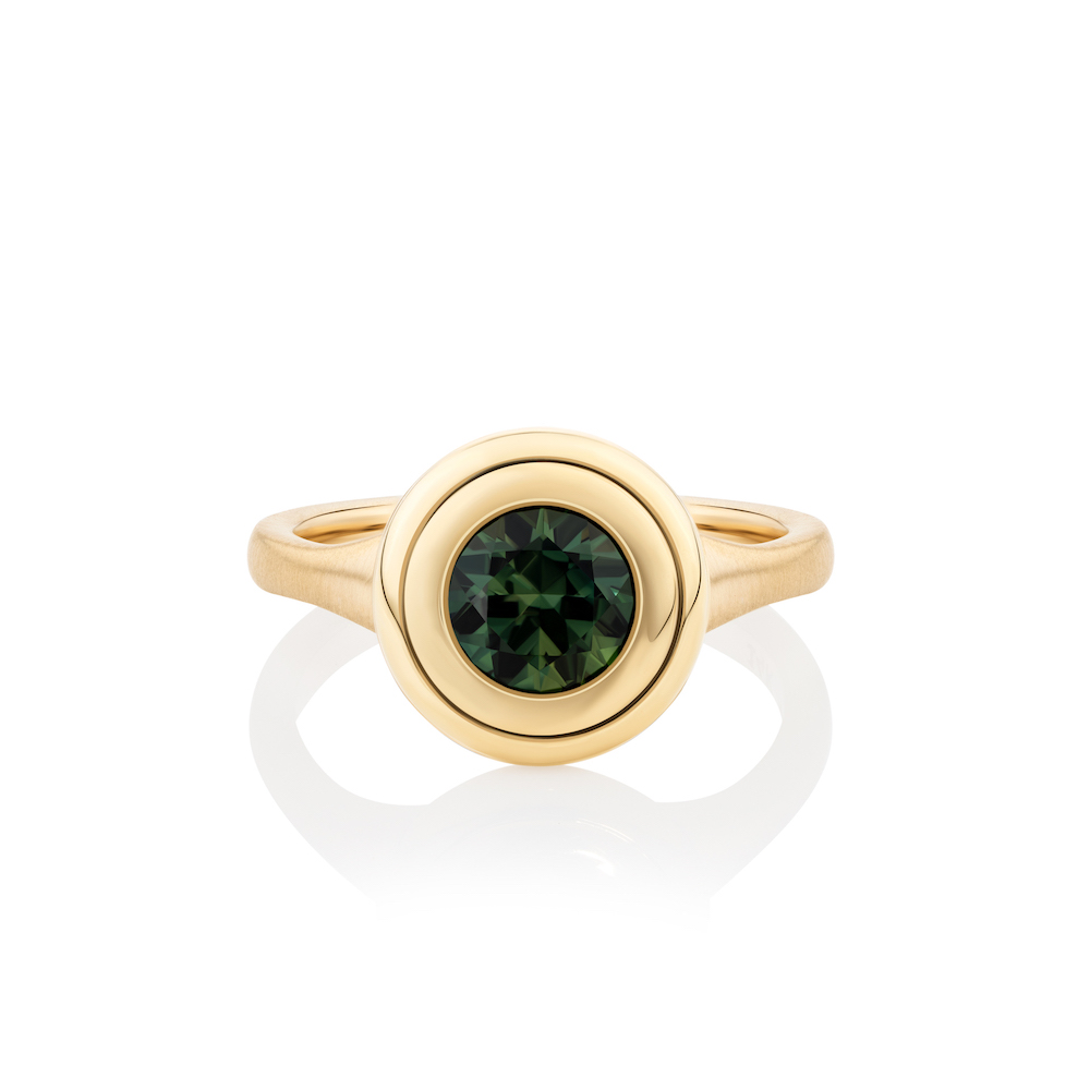 1.3 ct genuine green sapphire engagement ring, teardrop sapphire and  diamonds proposal ring / Lida small | Eden Garden Jewelry™